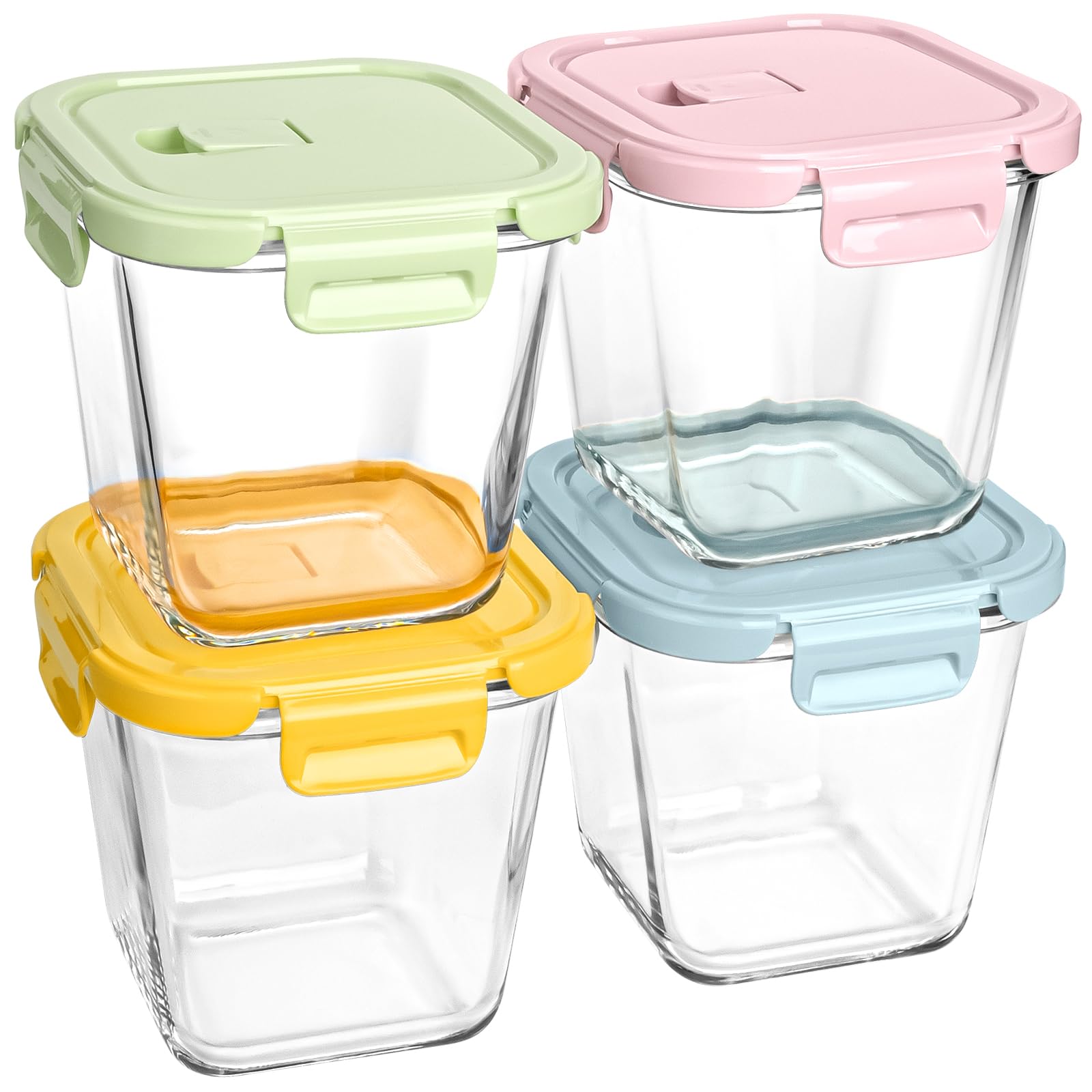 Susukkie glass soup container with lids showing four-cup capacity for meal prep