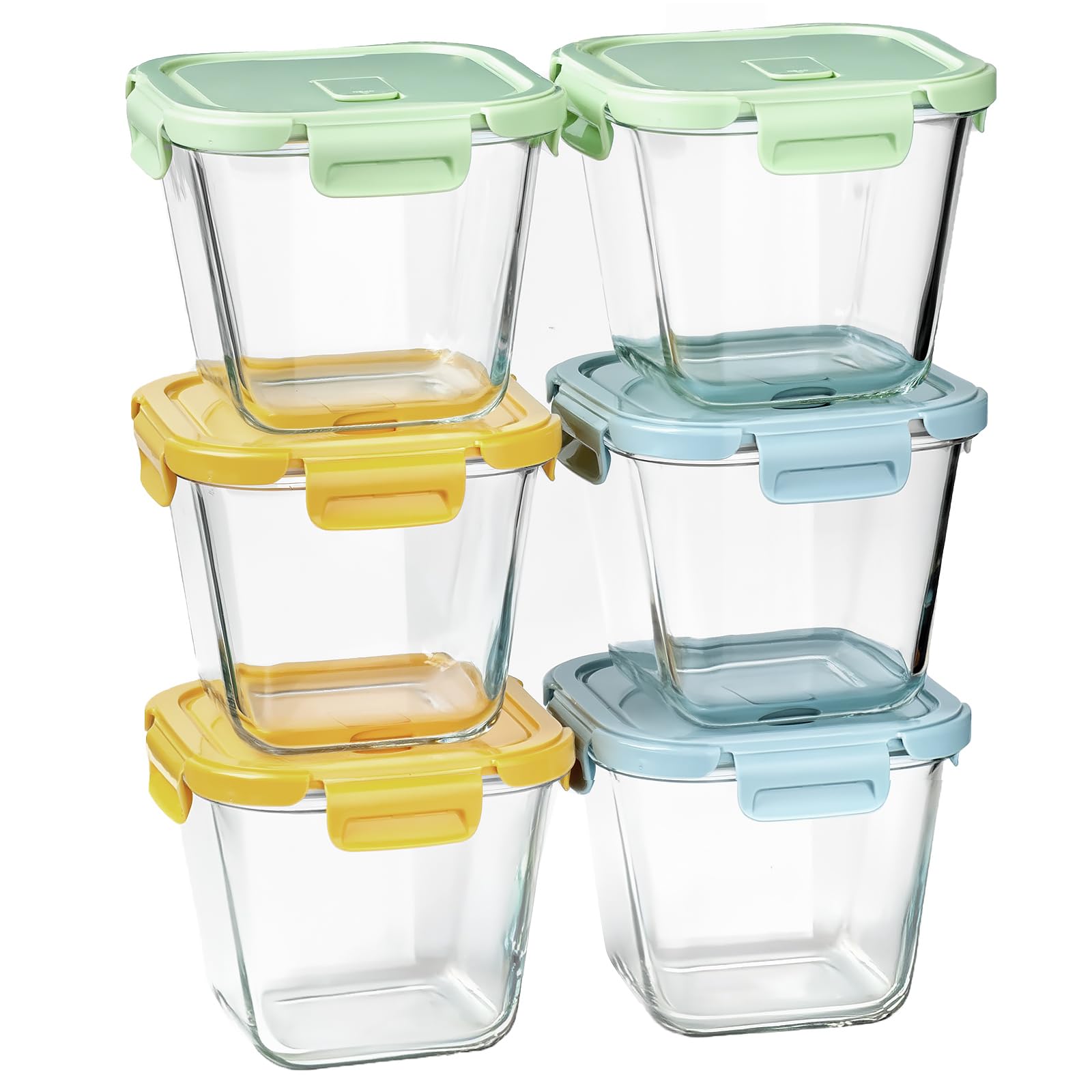 Susukkie glass soup container with lid for easy identification and leak-free storage.