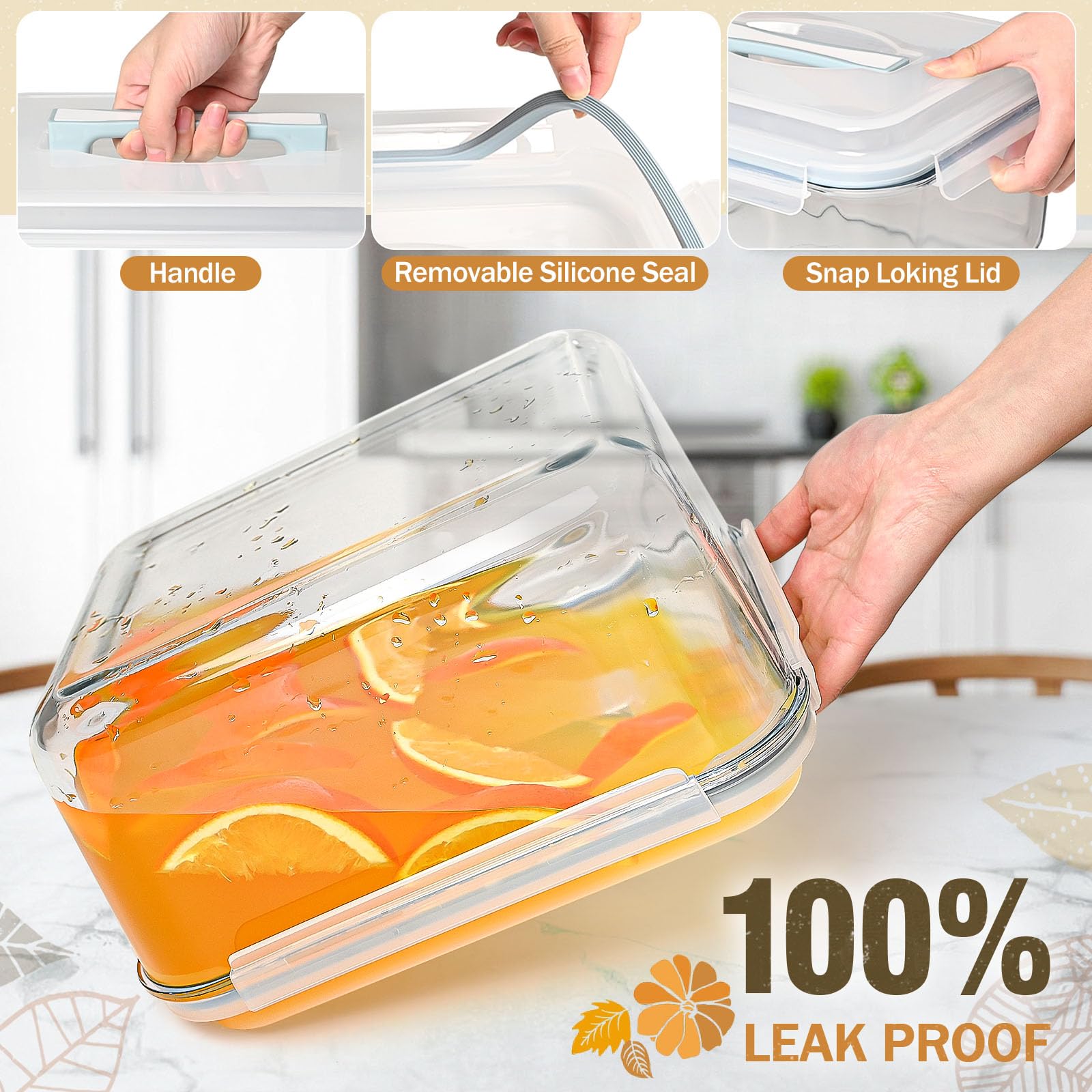 Susukkie oven and freezer safe glass container for reheating or freezing