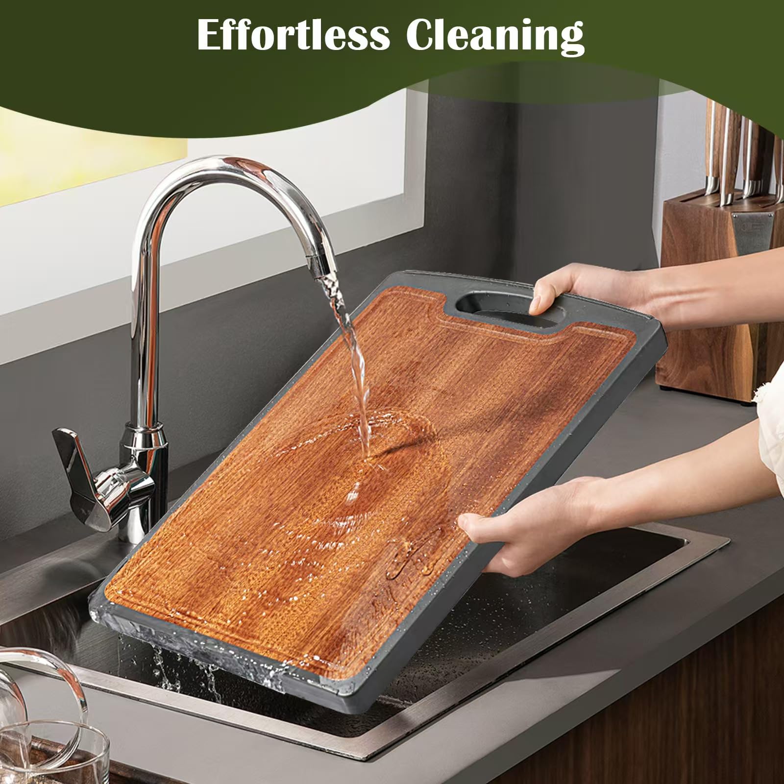 Sutaig large 15-inch board cleans in seconds with soap and water.