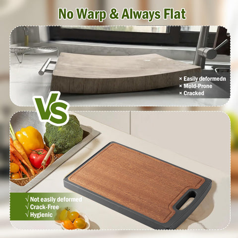 Sutaig ebony veggie side provides non-porous surface for fresh-cut produce.