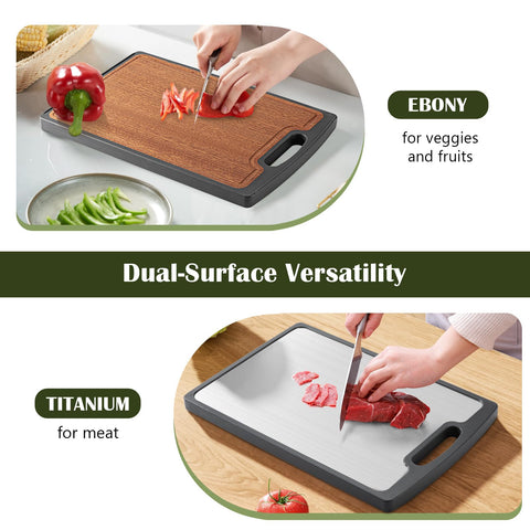 Sutaig cutting board non-porous surface helps reduce odor and residue.
