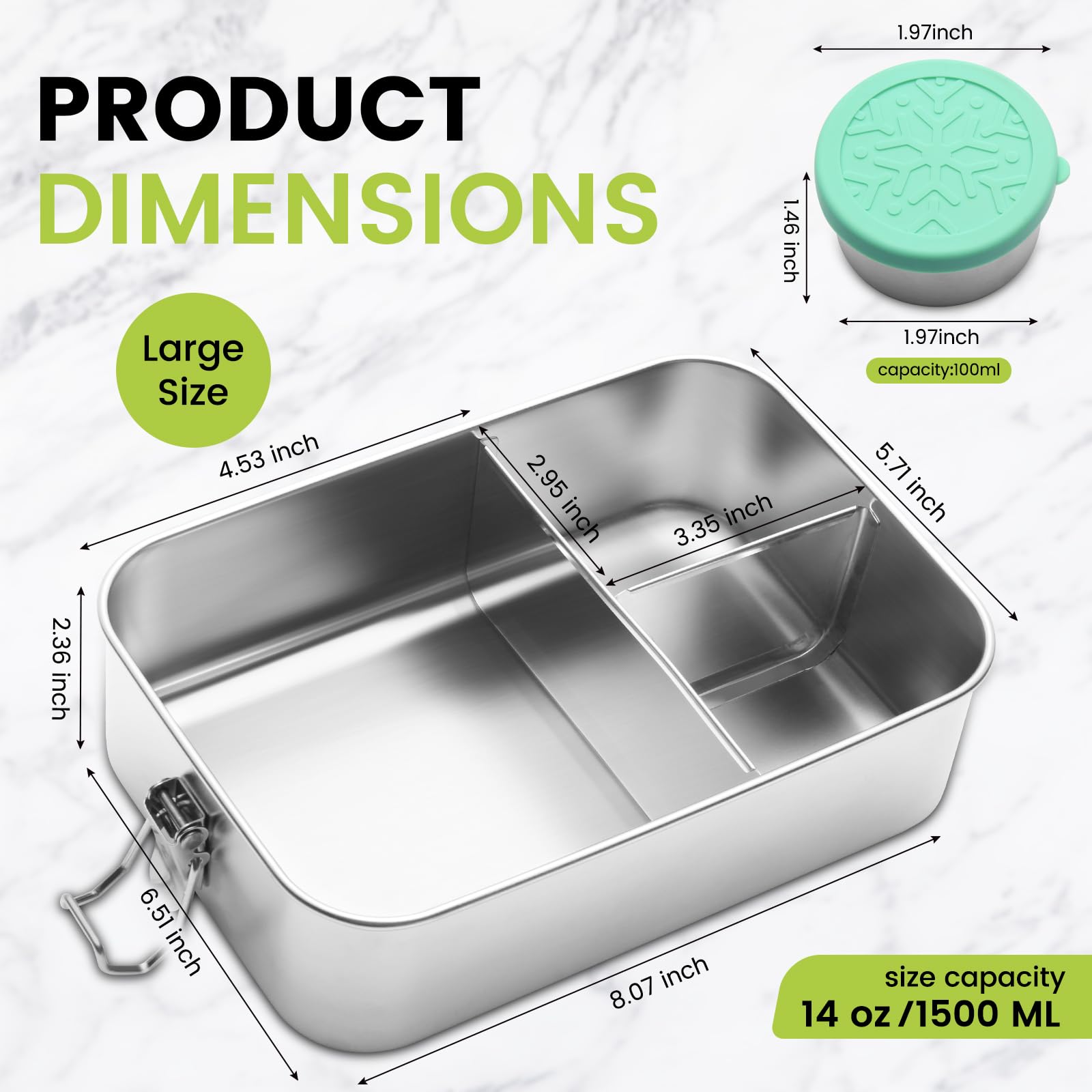 SUTETLW 100ml condiment container with seal for sauces on the go.