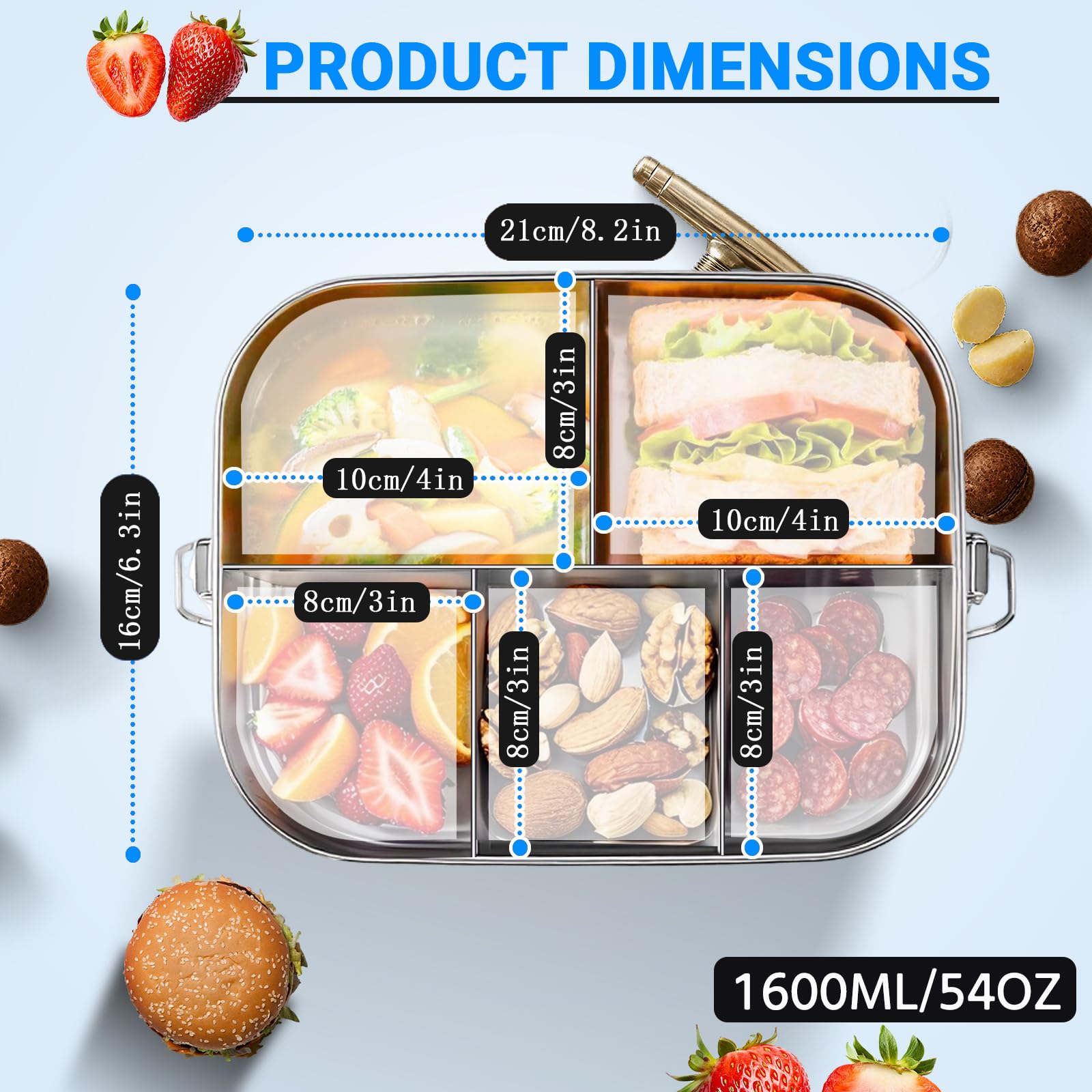 SUTETLW dishwasher-safe lunch box simplifies cleanup after meals.