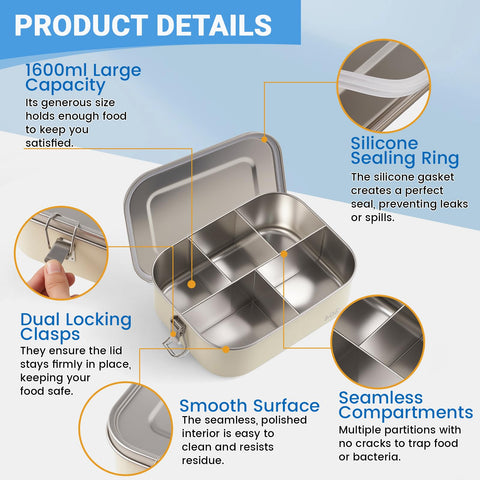 SUTETLW removable silicone seal ring ensures airtight lid closure for quick prep.