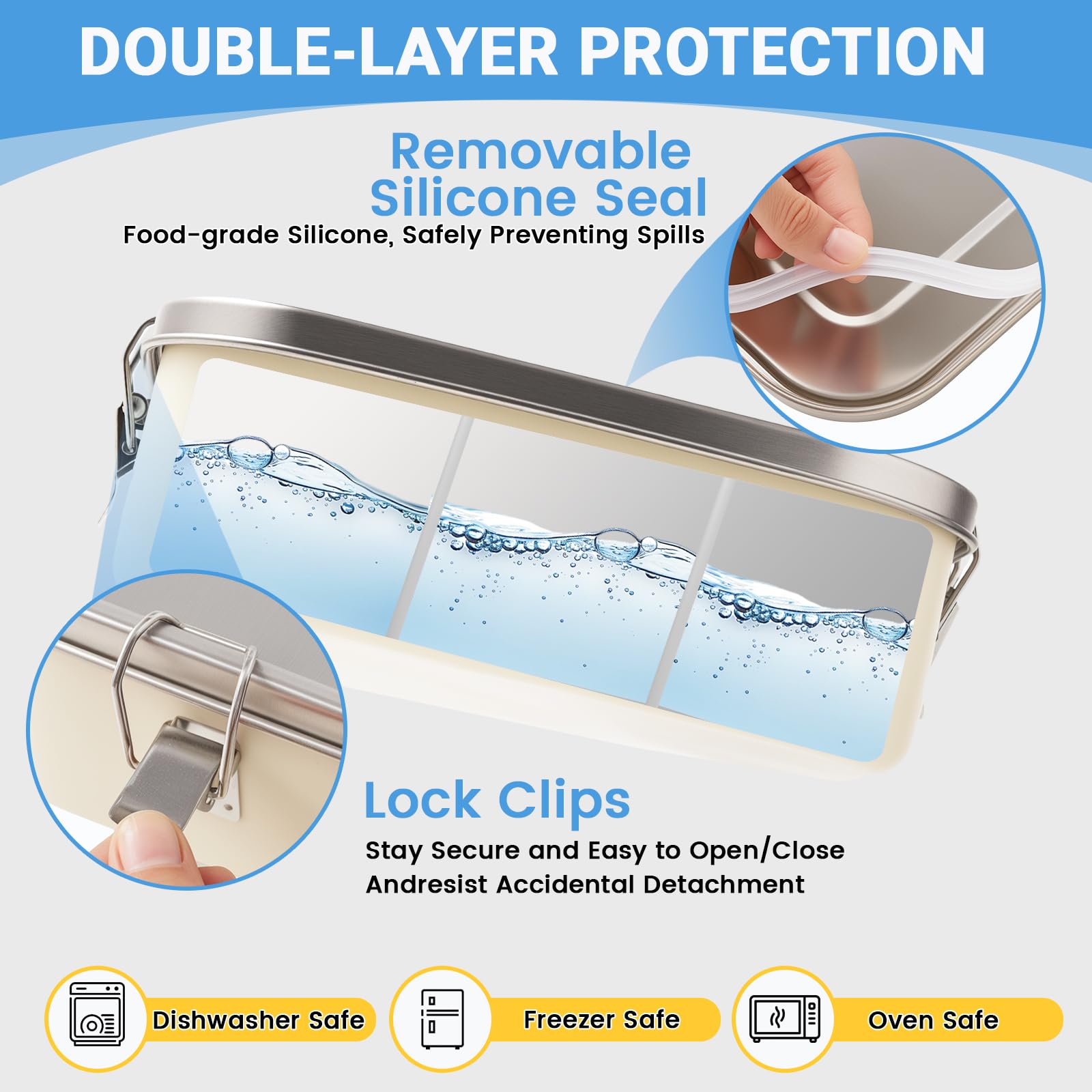 SUTETLW secure locking clip prevents spills during travel and commuting.