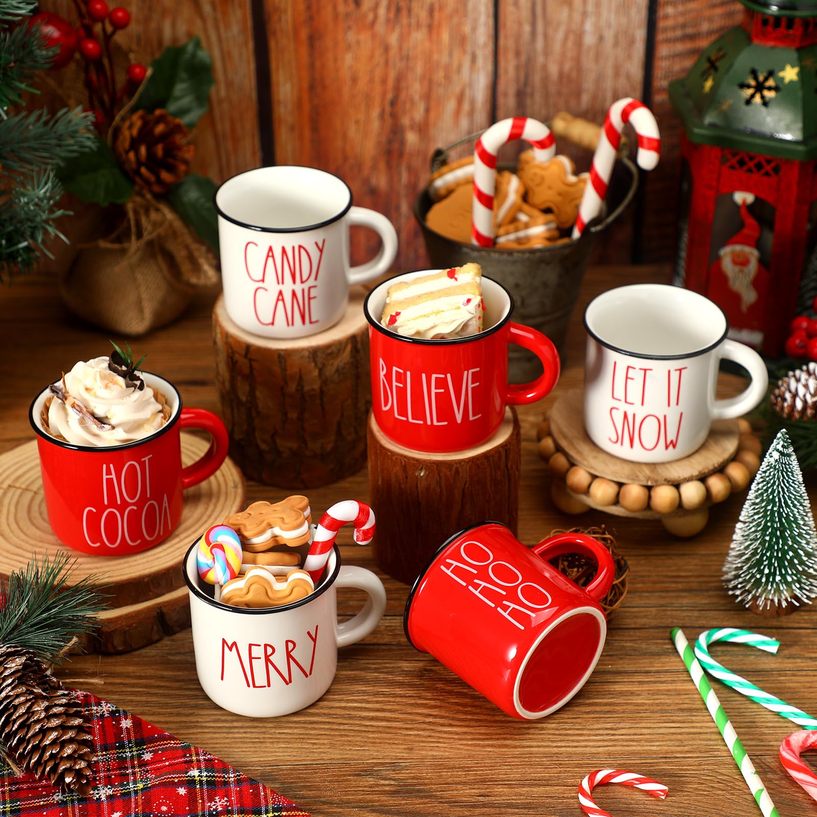 Suttmin holiday table centrepiece mini mugs brighten kitchen displays