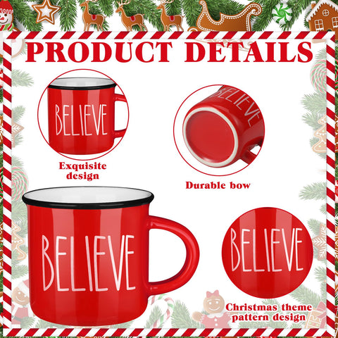 Suttmin red white Christmas designs on mini mugs for cozy moments