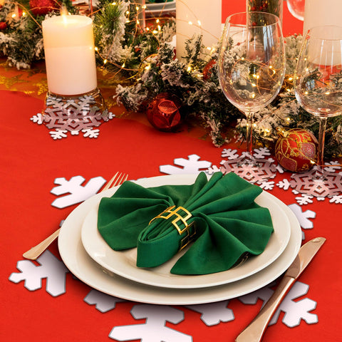 Suttmin snowflake coasters protect surfaces with seasonal style