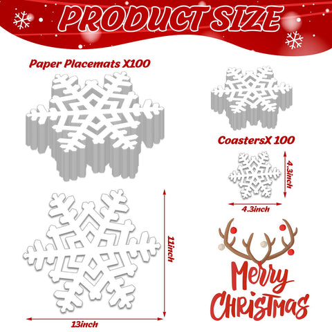 Suttmin white-silver edge placemats create a crisp winter look