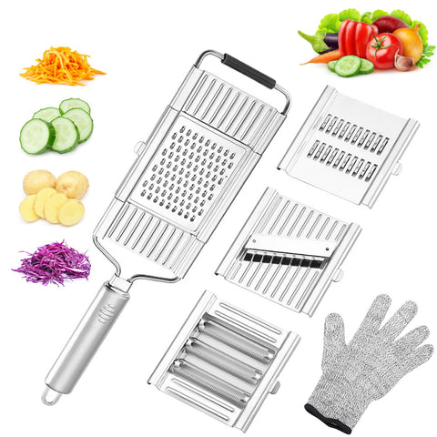 Suuker 4-in-1 vegetable cutter top view for easy prep and compact storage