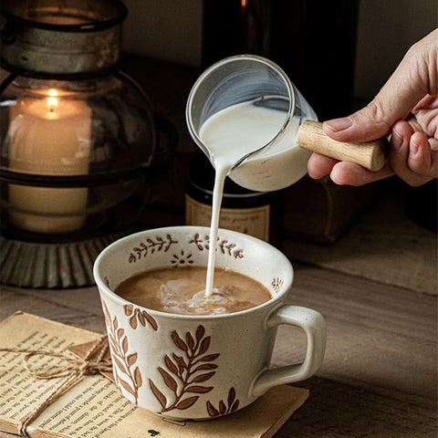Swuut 12oz mugs with wide handles ideal for latte and cocoa.