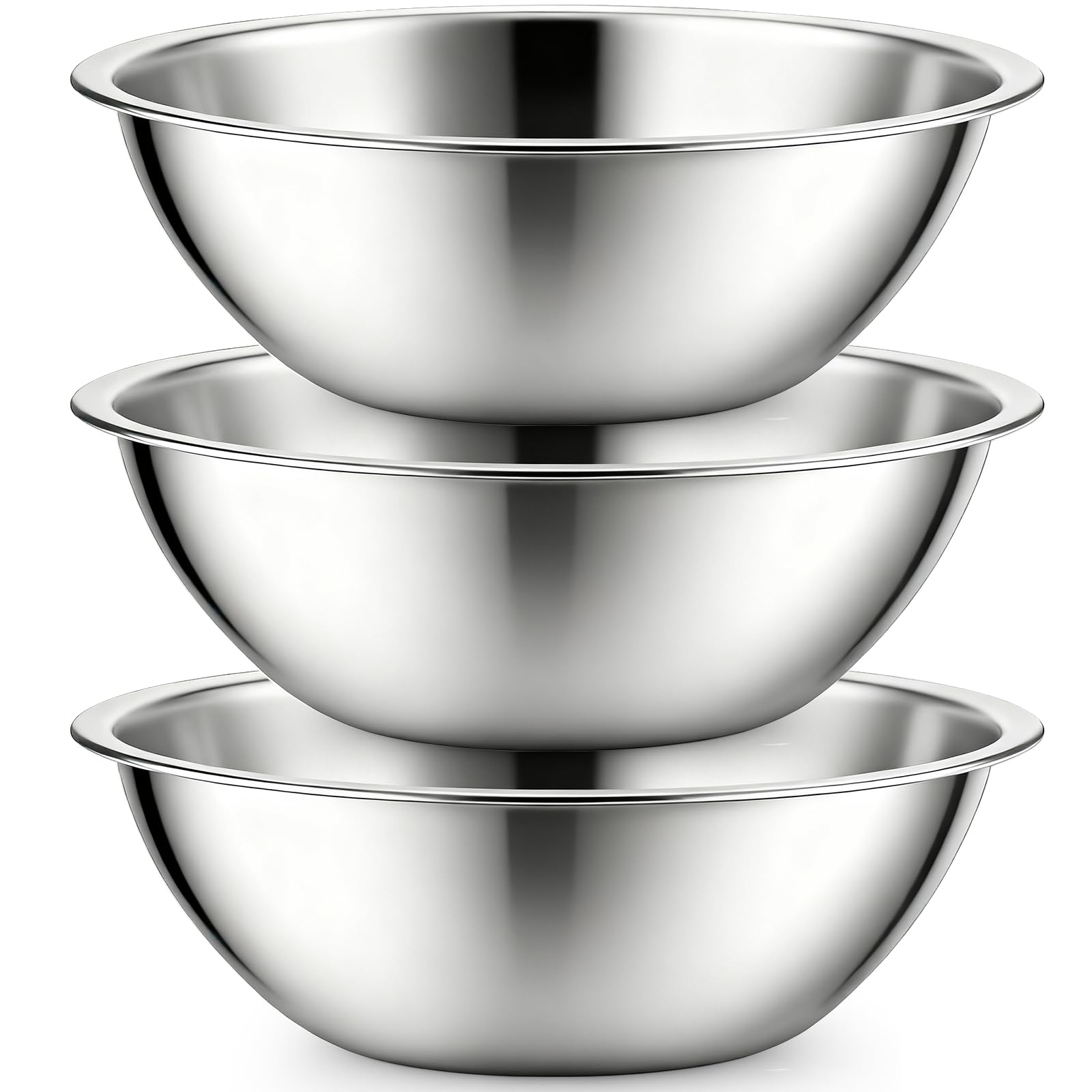 Suwimut 3-pack mixing bowls with a 13-inch rim for large-batch prep.