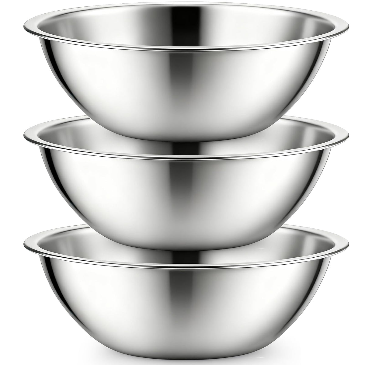 Suwimut 3-pack mixing bowls with a 13-inch rim for large-batch prep.