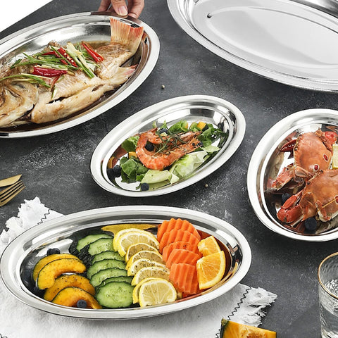 Suwimut dishwasher-safe oval platter allows quick cleanup after meals.