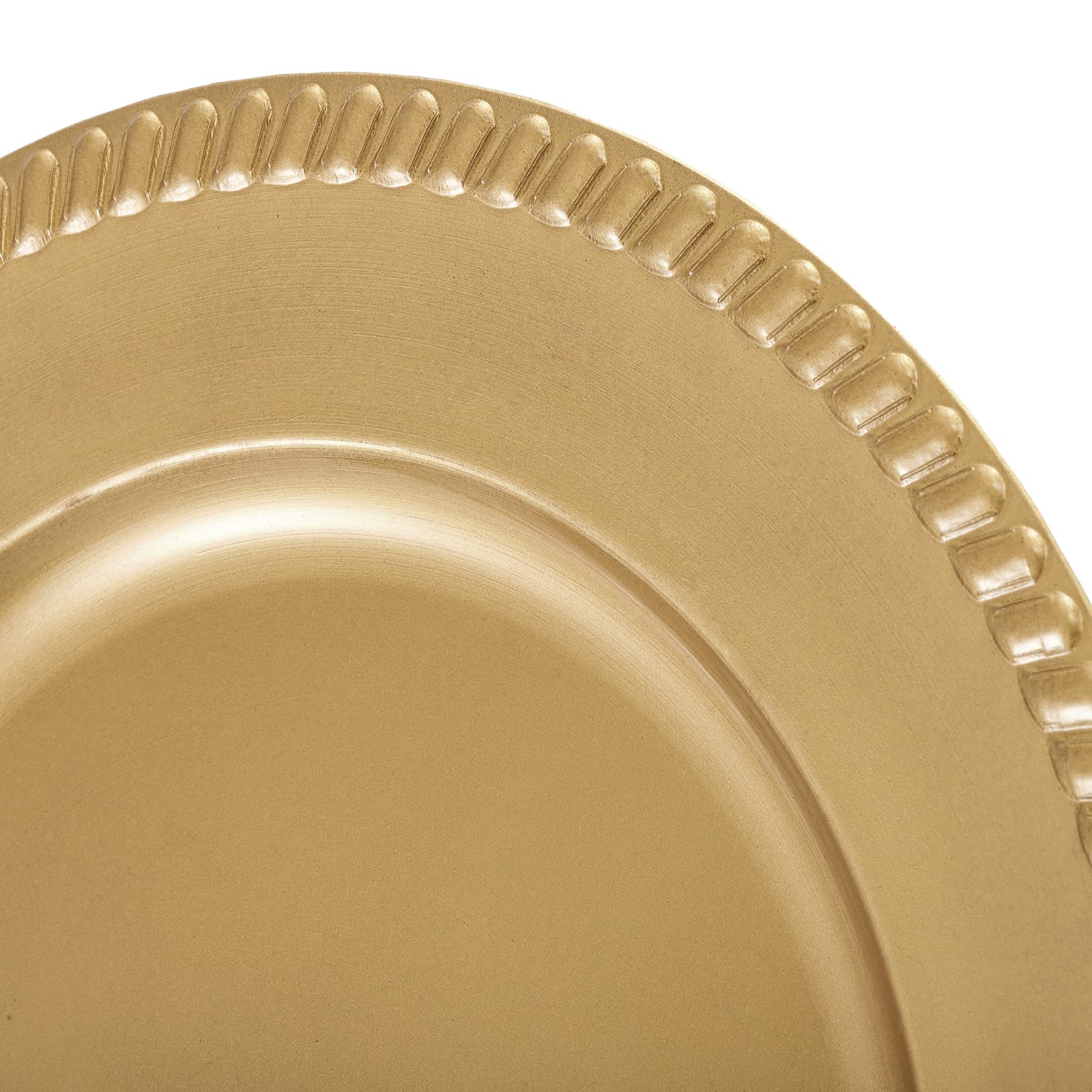 Suwimut gold beaded charger plate adds glamour to fine dining.