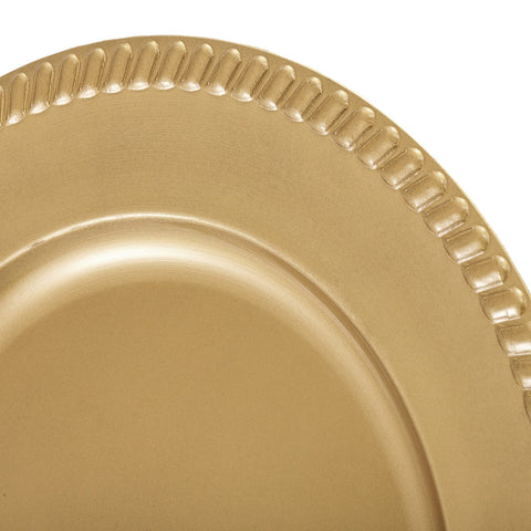 Suwimut gold beaded charger plate adds glamour to fine dining.