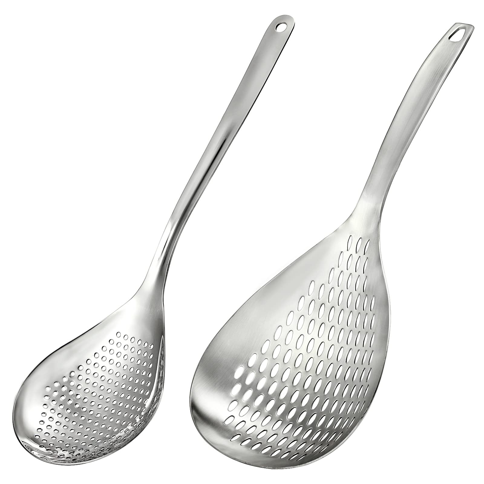 Suwimut skimmer slotted spoon 13.6 inch for fast draining during frying