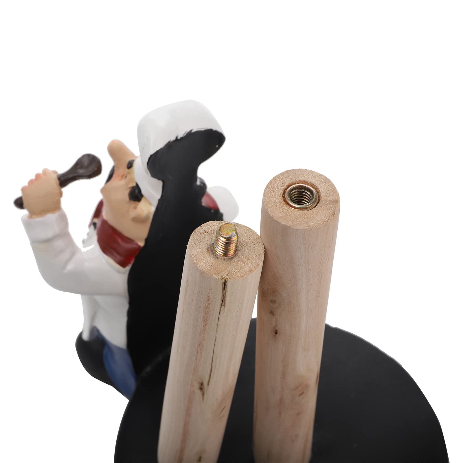 Suwimut wood-pole base towel holder adds natural charm to any kitchen area.