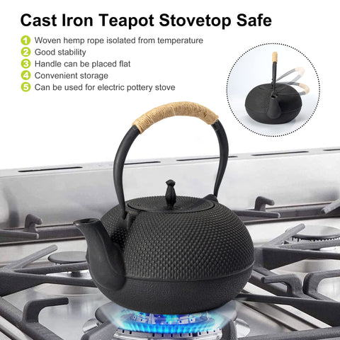 Suyika cast iron teapot releasing iron ions to improve water texture