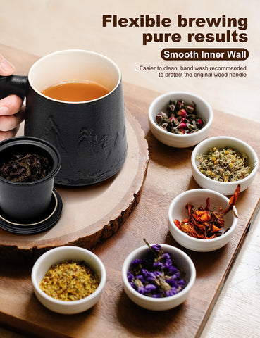 suyika loose-leaf tea infuser in action supports easy steeping