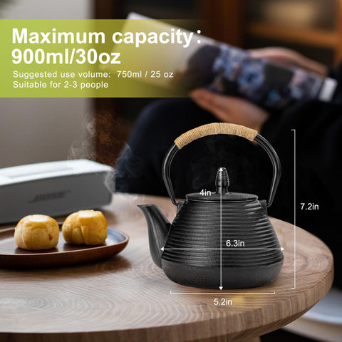 Suyika teapot interior enamel coating preserves pure tea taste.