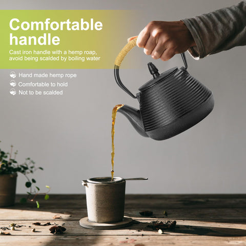Suyika teapot 900 ml capacity shown for two to three servings.