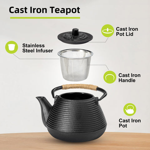 Suyika teapot with stainless steel infuser for clean, flavorful brews.