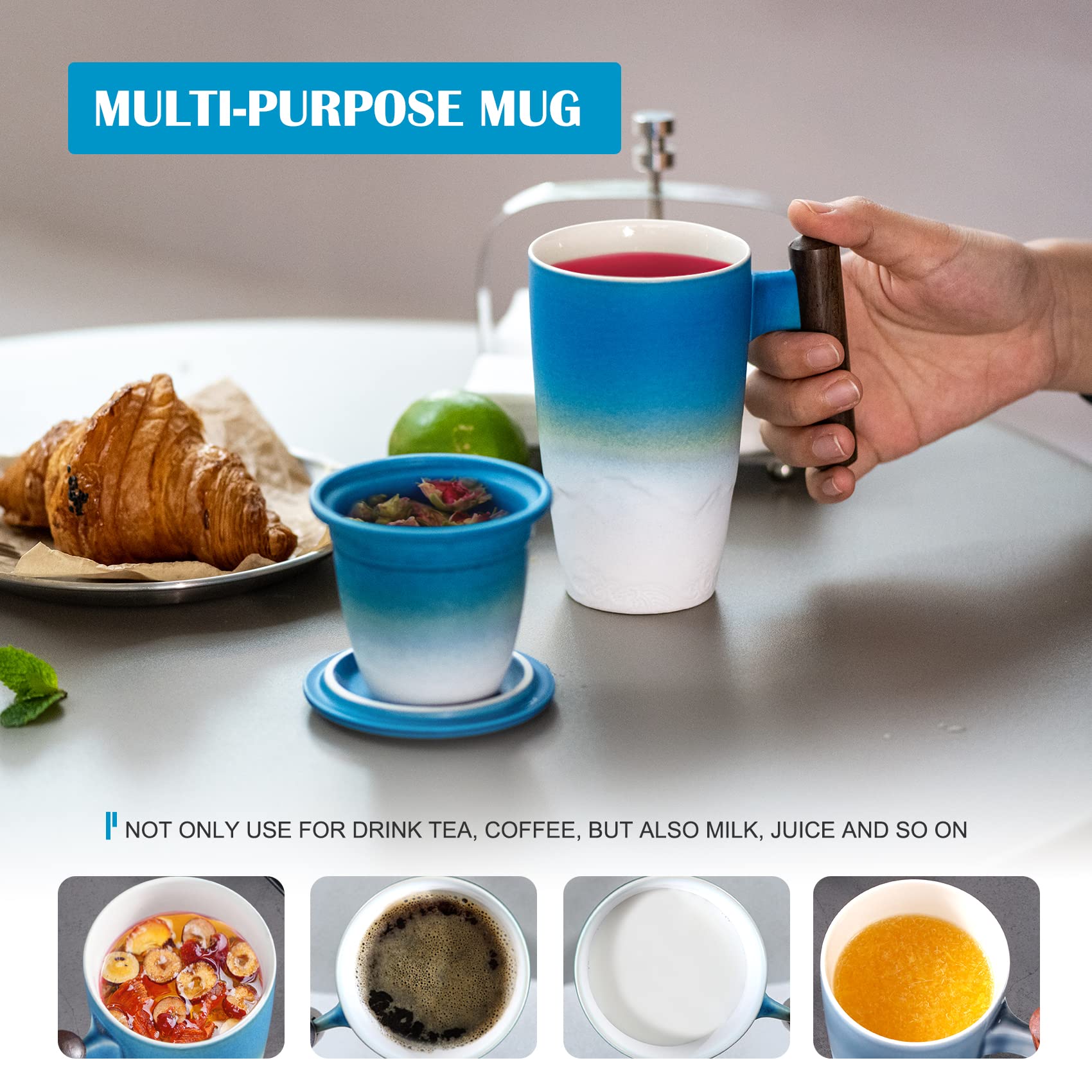 Suyika Tomotime ceramic filter is removable for quick cleaning.