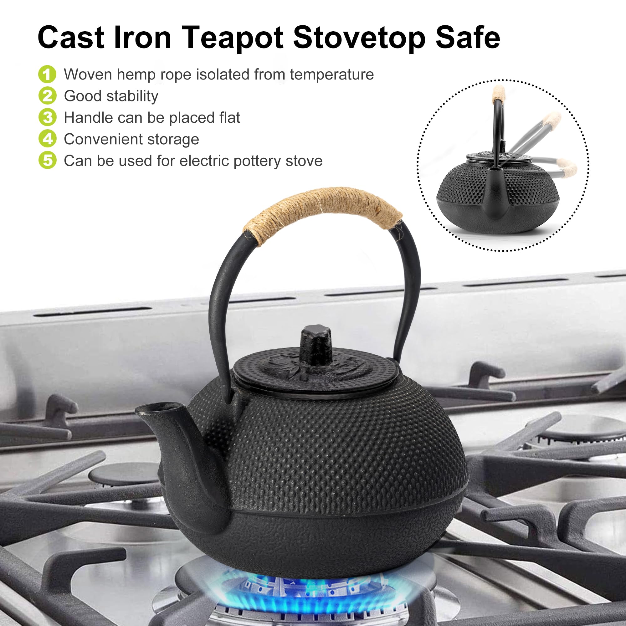 Suyika cast iron releases iron ions for a softer brew.