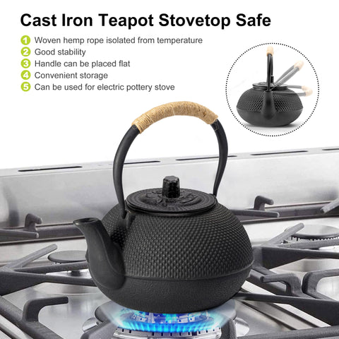 Suyika cast iron releases iron ions for a softer brew.