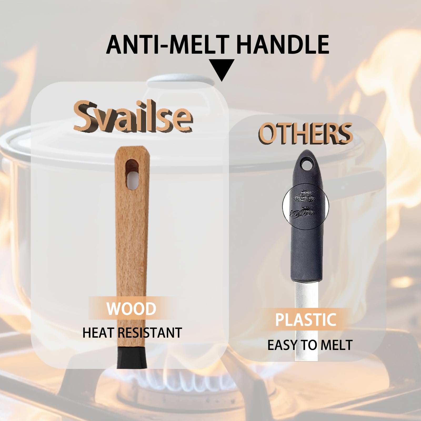 Svailse spatulas are easy to clean after cooking with minimal residue.
