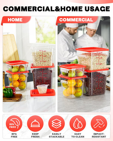 SVKLHY clear and durable container aids quick ingredient checks without opening.