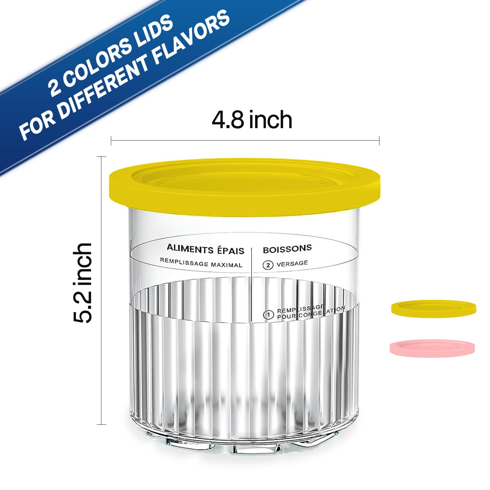 SVNOOC Ninja Creami pint; dishwasher-safe for easy cleanup.