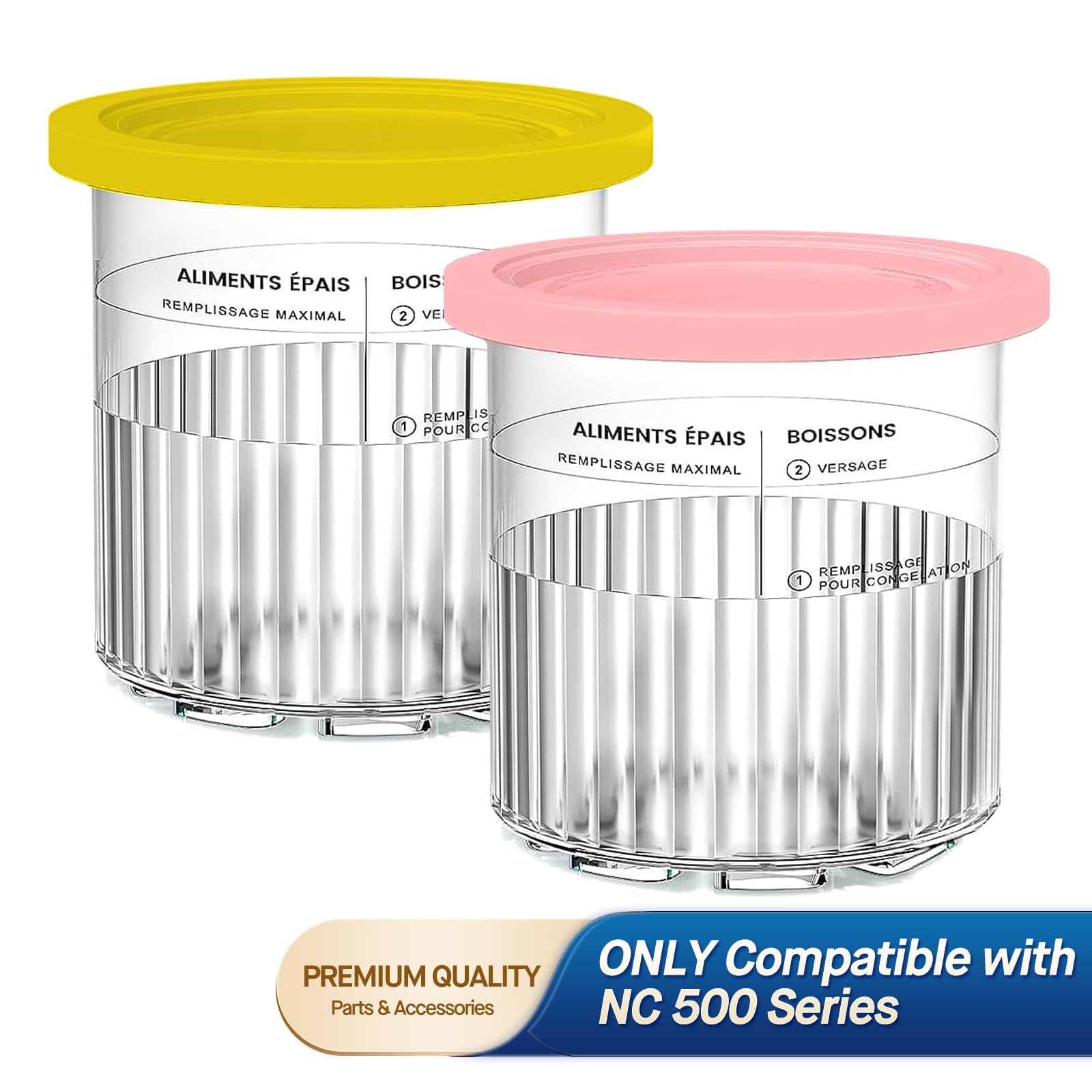 SVNOOC Ninja Creami Deluxe pint pink lid; easy organization of flavors.