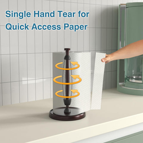 Swaitee bronze paper towel holder top view highlights modern kitchen decor