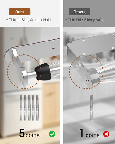 Swaitee dual installation; magnetic fridge mount or wall adhesive for tile surfaces.
