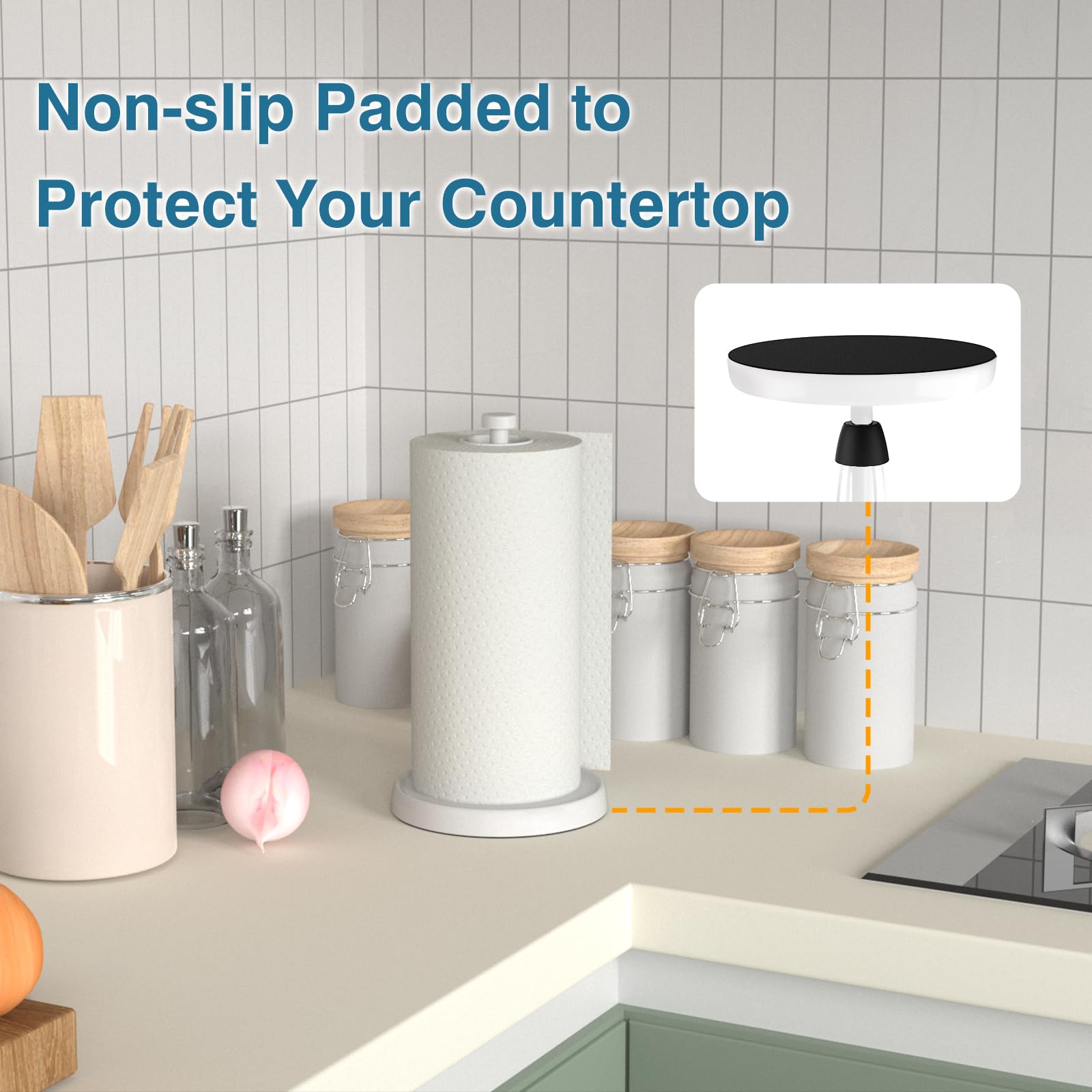Swaitee non-slip base detail protecting surfaces during use