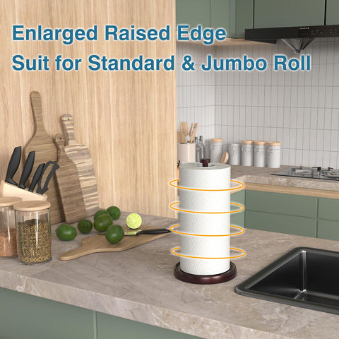 Swaitee ratchet mechanism paper towel holder on countertop enabling clean tears
