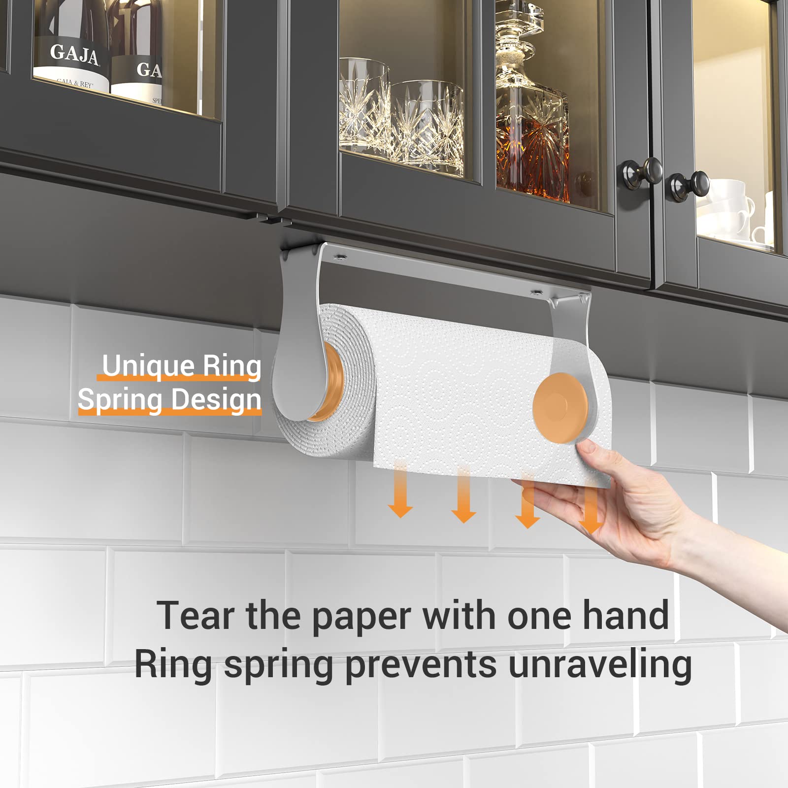 Swaitee one-hand tear paper towel holder enables quick sheets