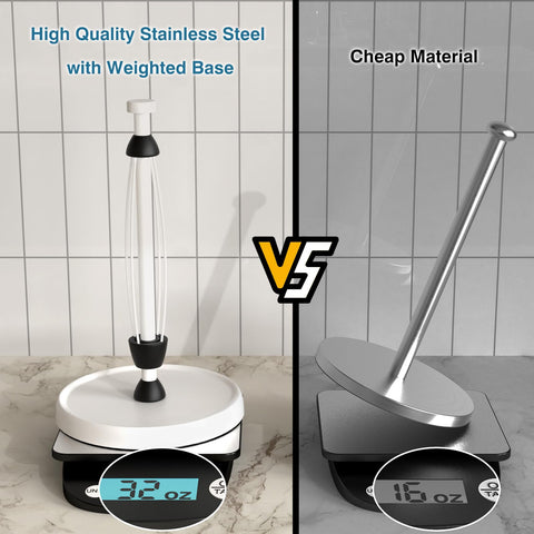 Swaitee paper towel holder with 12-64 inch height and 6-7 inch base diameter