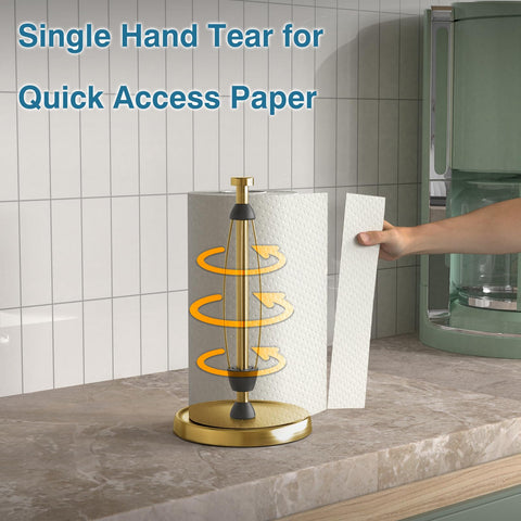 Stainless steel gold finish adds modern shine to any kitchen or bathroom.
