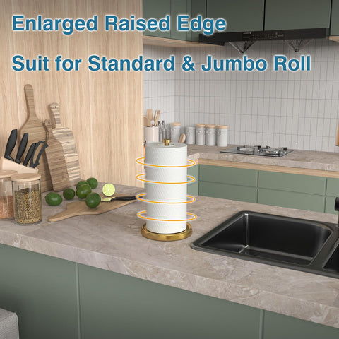 Swaitee weighted base prevents tipping during tearing on busy countertops.