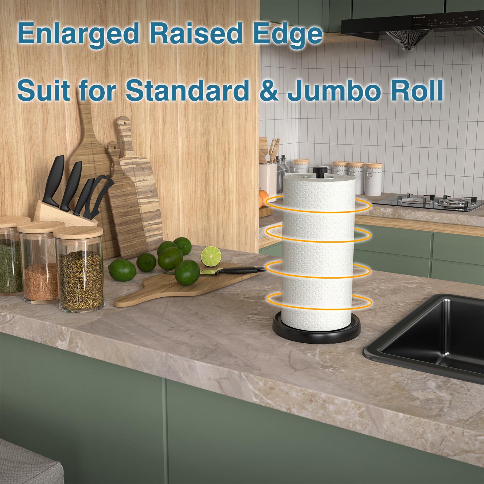 Swaitee weighted base with non-slip pad keeps towels steady
