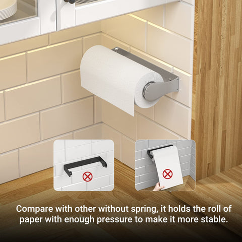 Swaitee silver kitchen paper towel holder complements modern decor