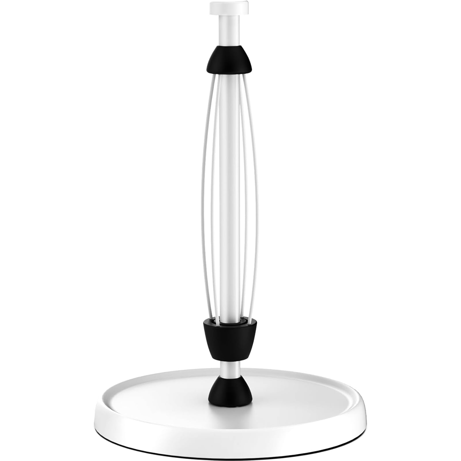 Swaitee white paper towel holder base showing stable counter setup for one-handed tearing