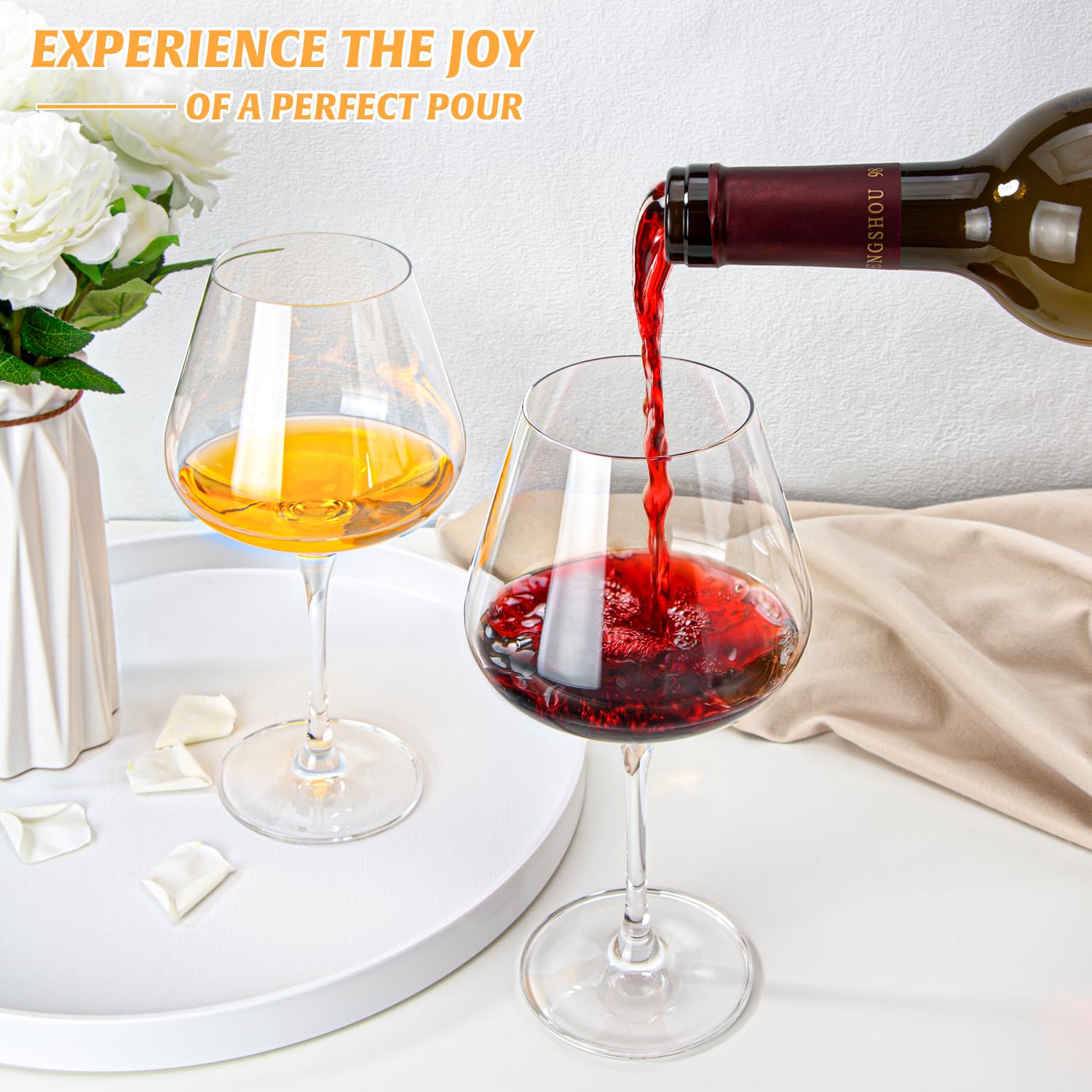 Swanfort gift-ready wine glass set complements any celebration gift.