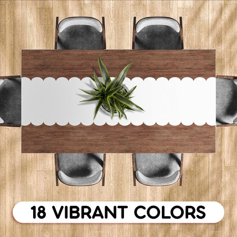 Swanoo five-pack table runner easy cleanup after events.