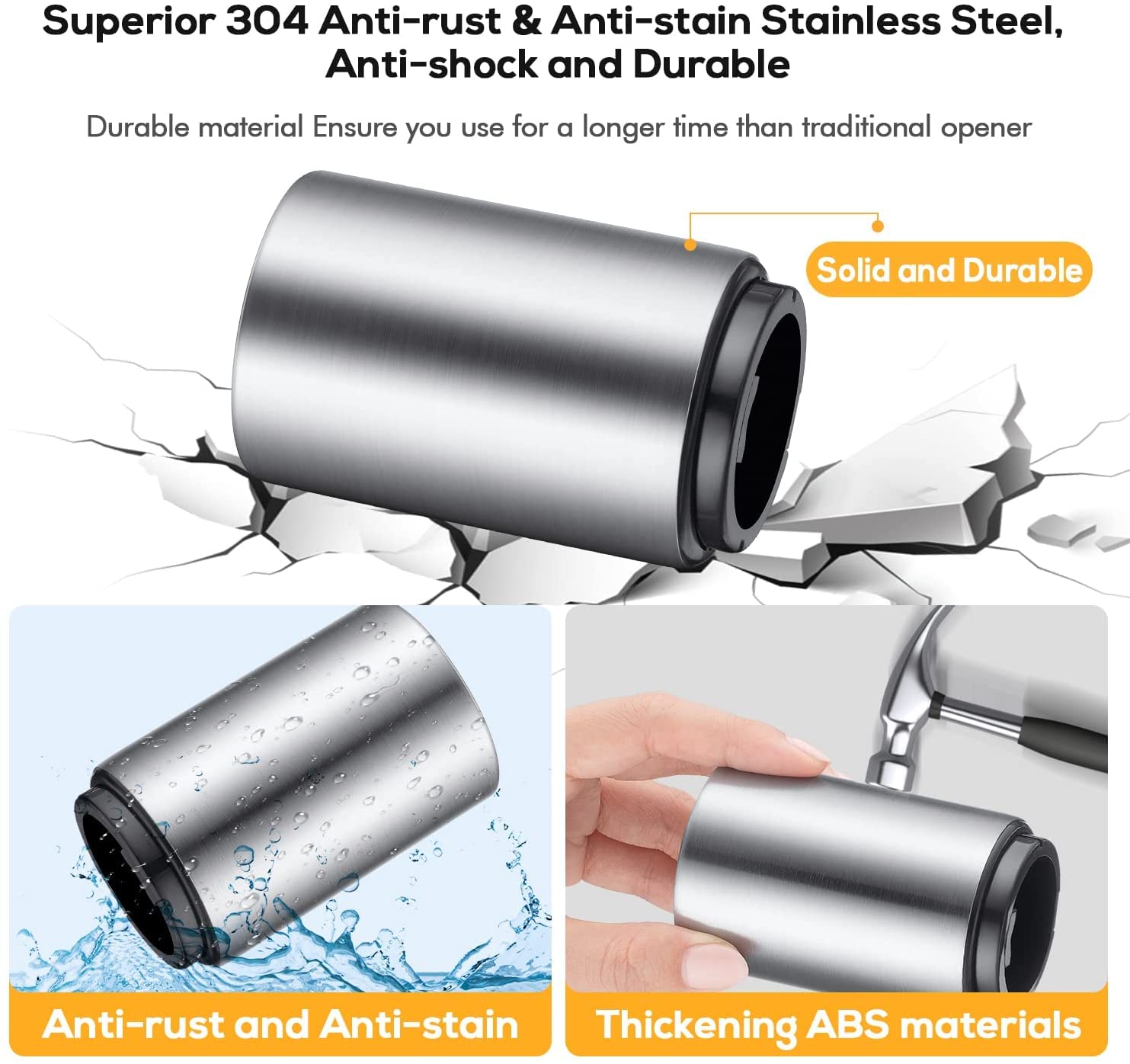 Swaytail magnetic cap catch prevents cap loss during use.