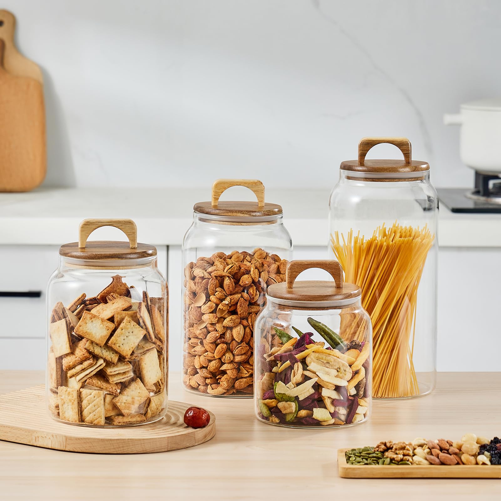 Sweejar 1-gallon glass canister for organized kitchen storage